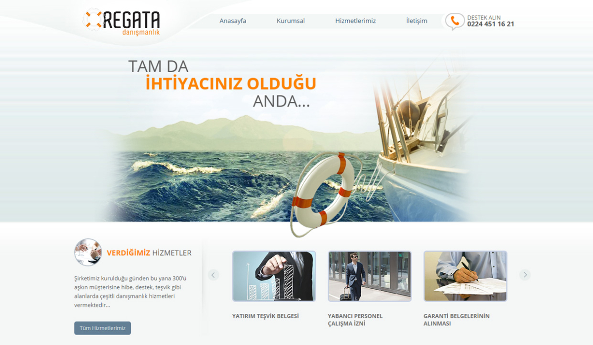 Regata Danışmanlık Static Website - Web Design