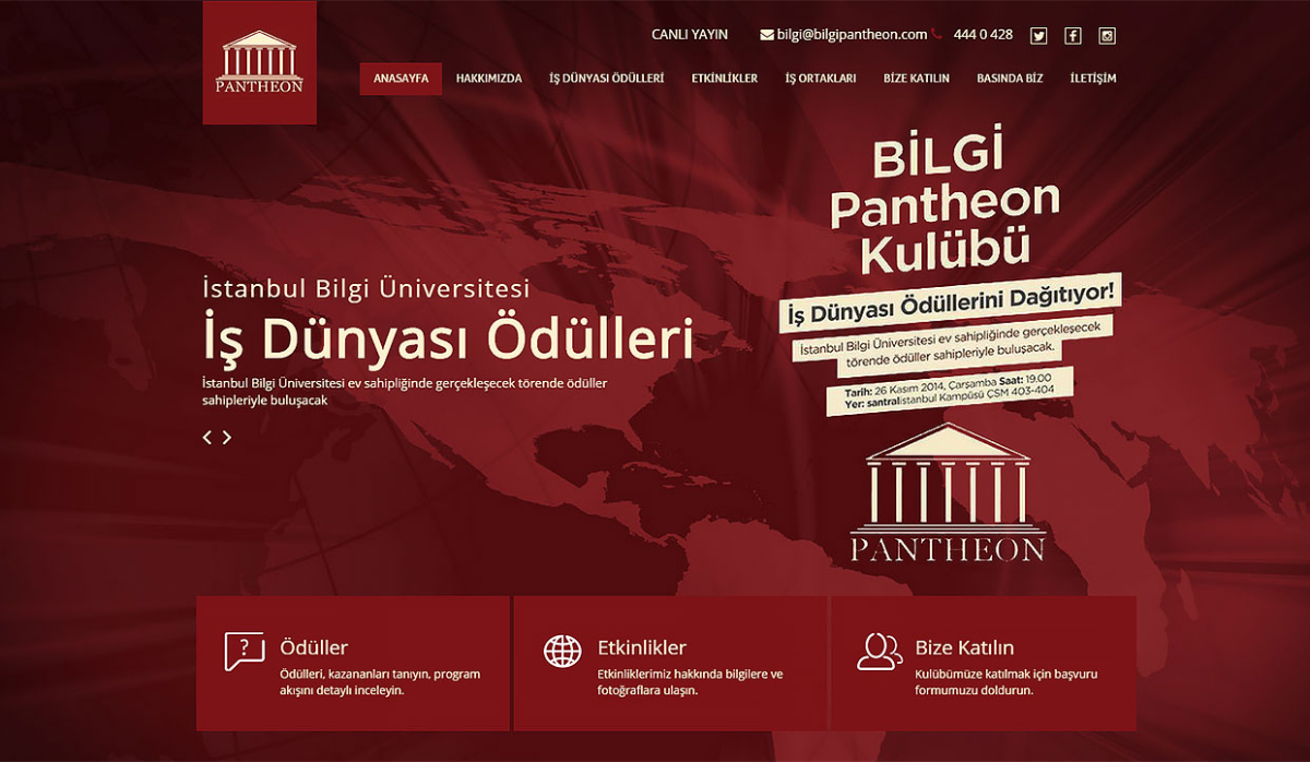 Pantheon Website with Admin Panel - Web Design