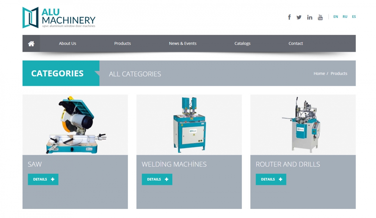 Alu Machinery Website With Admin Panel - Web Design