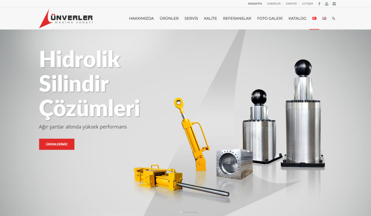 Ünverler Makina Corporate Website - Web Design