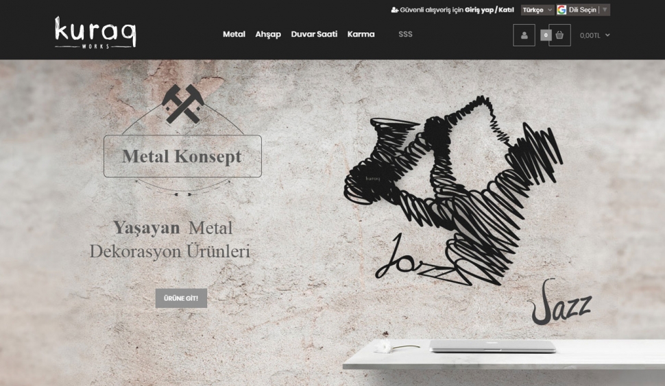 Kuraq Works E-Ticaret Sitesi - Web Tasarımı