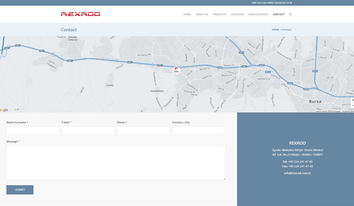 Rexrod Spare Parts Website with Control Panel - Web Design
